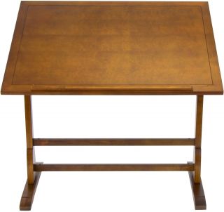 Studio Designs 42 - inch Classic Vintage Oak Wood Drafting Table 3