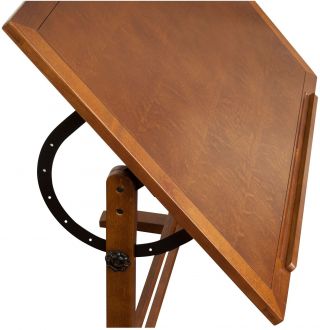 Studio Designs 42 - inch Classic Vintage Oak Wood Drafting Table 4