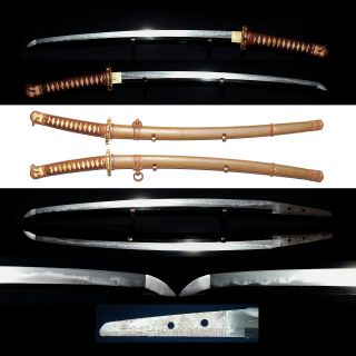 Wakizashi Antique Japanese Sword 54.  8cm Signed 統行 Muneyuki,  Wwii Army - Gunto