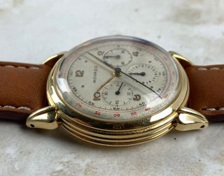 Vintage Movado Chronograph Wristwatch w/m95 movement 18kt Yellow Gold NR 4