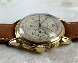 Vintage Movado Chronograph Wristwatch w/m95 movement 18kt Yellow Gold NR 5