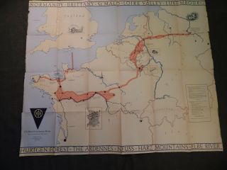 WWII / WW2 U.  S.  Army 83rd Infantry Division,  ETO Campaign Map / Booklet,  1945, 2