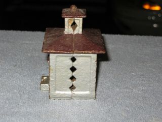Antiquie Cast Iron Bank Building Coin Bank Early 20th Century Toy 2