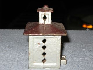 Antiquie Cast Iron Bank Building Coin Bank Early 20th Century Toy 4