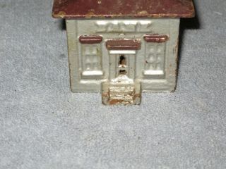 Antiquie Cast Iron Bank Building Coin Bank Early 20th Century Toy 5