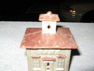 Antiquie Cast Iron Bank Building Coin Bank Early 20th Century Toy 6