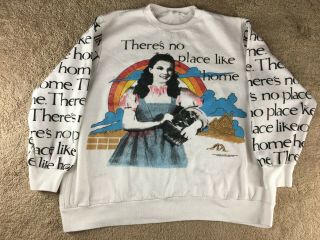 Vintage The Wizard Of Oz Sweatshirt Shirt Ruby Slippers Movie Memorabilia Promo