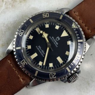 Vintage Tudor (by Rolex) Submariner Snowflake Wristwatch Ref.  94010 No Date NR 2