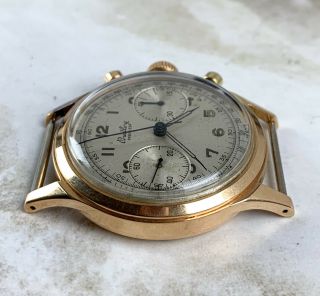 Vintage Breitling Premier Chronograph Wristwatch Ref.  777 Venus 175 37mm 18kt RG 8