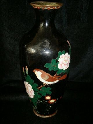 Japanese Cloisonne Vase W/ Bird Decoration