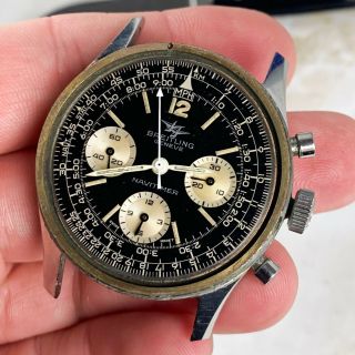 Vintage Breitling Navitimer Chronograph Wristwatch Ref.  806 Venus 178 1960s NR 3