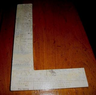 Vintage Large Wooden Letter Capital L
