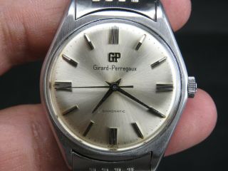 Vintage Girard - Perregaux Stainless Steel Ss Swiss Made Automatic Mens Watch