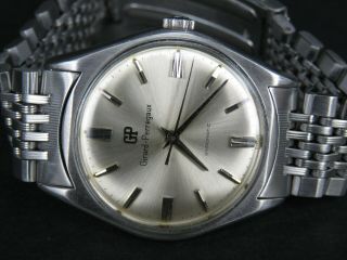 VINTAGE GIRARD - PERREGAUX STAINLESS STEEL SS SWISS MADE AUTOMATIC MENS WATCH 5