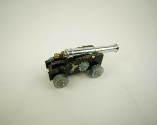VINTAGE CAST IRON and BRASS CANNON TOY MADE In ITALY 2 4