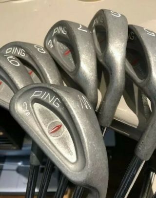 Collector set PING Eye Irons 3 - W 1980 vintage clubs Fantastic Shape 2