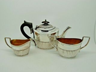 Antique Victorian Silver Three Piece Tea Set Birmingham 1893 – Barker Brothers