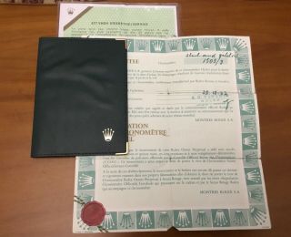 Rolex Vintage Paper With Rolex Wallet And Service Card