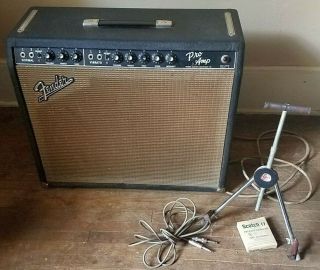 Vintage 1963 Fender Pro Amp Ab763 Amplifier Let 