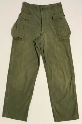 Wwii M43 Hbt Combat Trousers With 13 Star Buttons 29 X 31