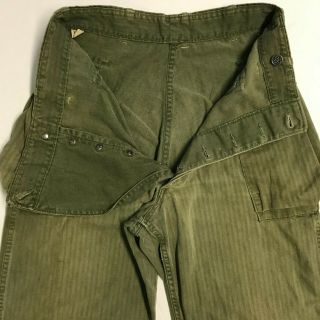 WWII M43 HBT Combat Trousers with 13 Star Buttons 29 x 31 5