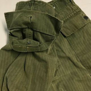 WWII M43 HBT Combat Trousers with 13 Star Buttons 29 x 31 7