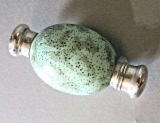UNUSUAL VICTORIAN MACINTYRE SPECKLED EGG DOUBLE ENDED SCENT BOTTLE 7
