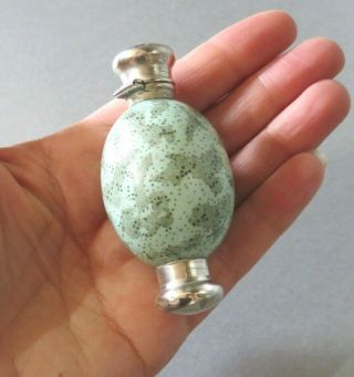 UNUSUAL VICTORIAN MACINTYRE SPECKLED EGG DOUBLE ENDED SCENT BOTTLE 8