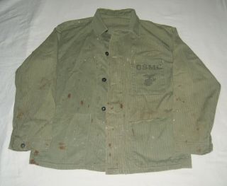 Ww2 1942 - 43 Usmc Hbt Shirt Jacket Utility - Have A L@@k