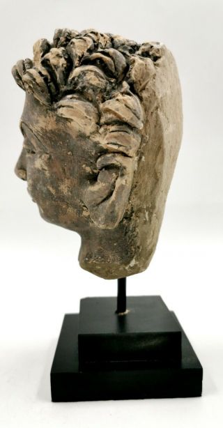 ATTRACTIVE GANDHARA CULTURE CA.  100 AD STUCCO HEAD OF A PRINCE - RARE - R366 3