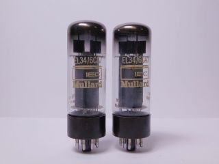 Mullard 6CA7 / EL34 Xf2 Vintage 1966 Vacuum Tube Pair Gray Plates (Test 104) 2