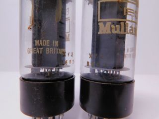 Mullard 6CA7 / EL34 Xf2 Vintage 1966 Vacuum Tube Pair Gray Plates (Test 104) 3