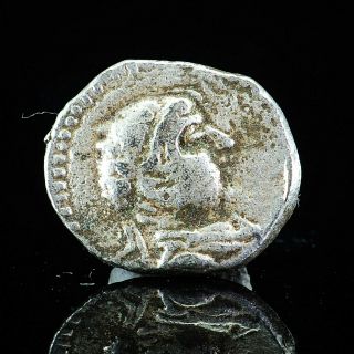 Antique Roman Julius Caesar Alexander Holding Eagle Feather Sterling Silver Coin