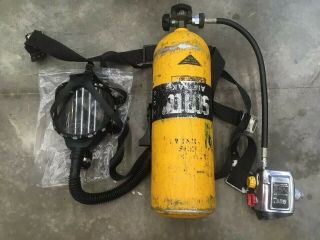 Vintage Fire Department Scott Scba Presur - Pak Decoraction