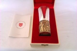 Rare Solid Silver & Gold Gilt Limited Edition Boxed Goblet Hector Miller 1972