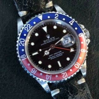 Vintage Rolex 16700 GMT Master Faded ' Pepsi ' Automatic Watch (1992) Authentic 2
