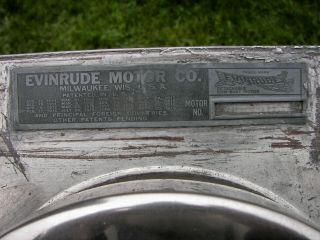 ANTIQUE VINTAGE 1920/S RBM MODEL A 2.  0 HP.  EVINRUDE OUTBOARD MOTOR ONLY NO STAND 11