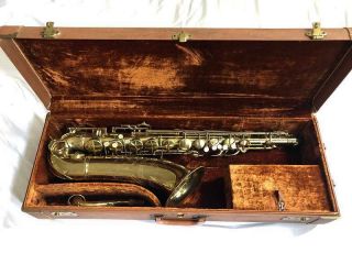 Vintage Tenor Saxophone Conn Wonder Ii 10m " Naked Lady ",