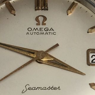Vintage Omega Seamaster Automatic Watch Stainless Case Porcelain White Dial Date 2