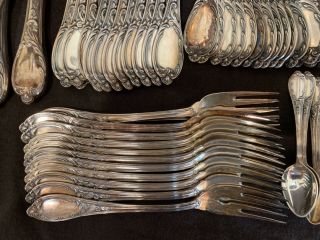 sterling silver silber 925 106 piece flatware set for 12 3444 gms weighable SUPR 6