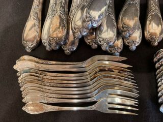 sterling silver silber 925 106 piece flatware set for 12 3444 gms weighable SUPR 7