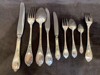 sterling silver silber 925 106 piece flatware set for 12 3444 gms weighable SUPR 9