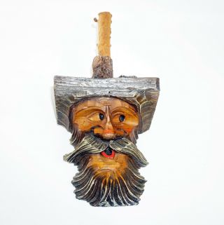 Austria Austrian Bavarian Black Forest Carved Wood Bearded Man Wall Hanger