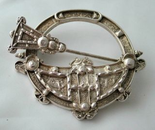 Rare Victorian Irish Silver Waterhouse Tara Brooch Stunning Celtic Revival