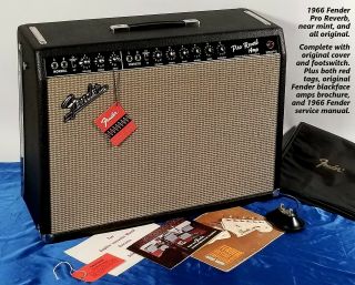 Vintage 1966 Fender Pro Reverb amp,  n. ,  all orig,  cleanest BFPR on earth. 2