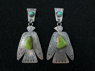 Vintage Navajo Earrings - Thunder Bird