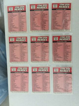 Vintage 1975 Topps Marvel Comic Book Heroes - Display Box,  Stickers,  Checklist 12