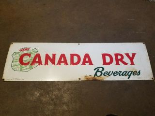 Canada Dry Embossed Sign 1940s General Store Vintage Old Soda Pop Drink