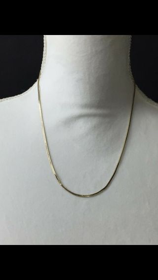 14k Solid Gold Vintage Wheat Link Chain 5.  9 Gr,  21 "