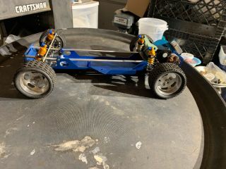 Vintage Team Associated Rc 10 Blue BME Dirt Oval Car 3